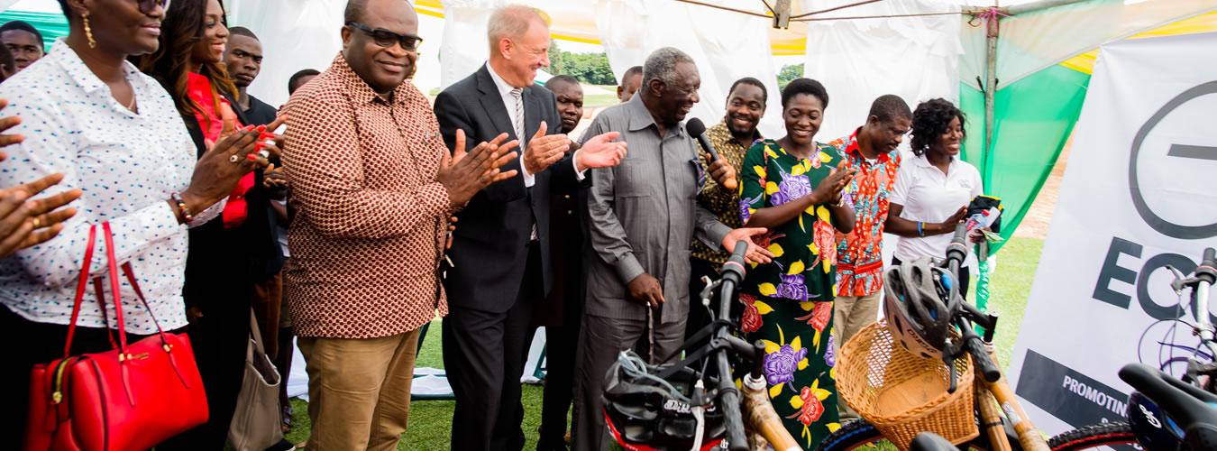 Ghana's Climate Change Maestro and Ex-President launches our EcoRide Trademark with Ron Strikker, Netherlands Ambassador